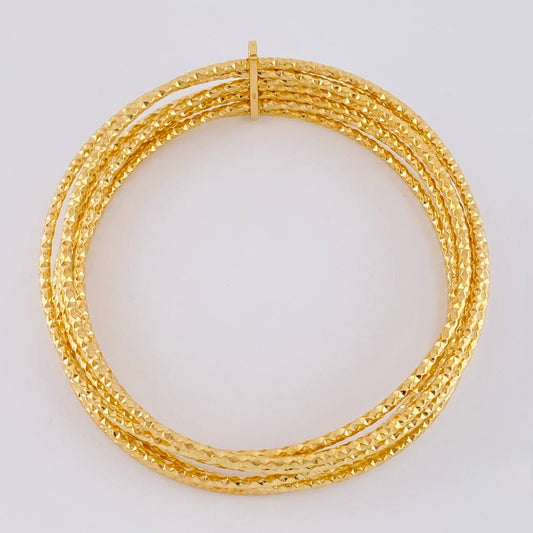 Pulso 7 Aros Diamantado 12.25 g / 20.5 cm / 2.05 mm Oro Amarillo 18K