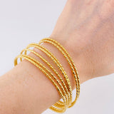 Pulso 7 Aros Diamantado 12.25 g / 20.5 cm / 2.05 mm Oro Amarillo 18K