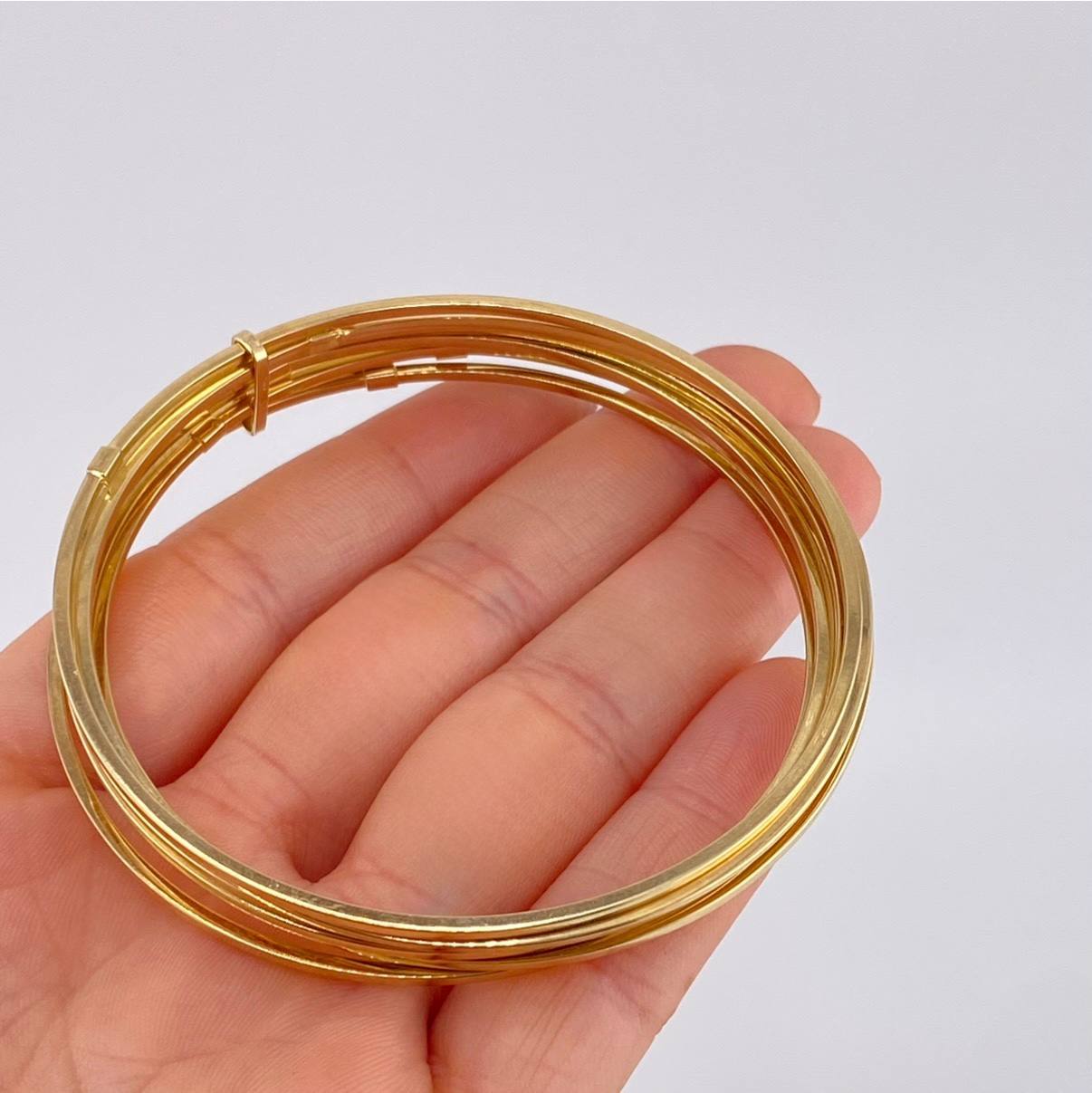 Pulso 7 Aros 12.8 g / 20.5 cm / 1.45 mm Oro Amarillo 18K