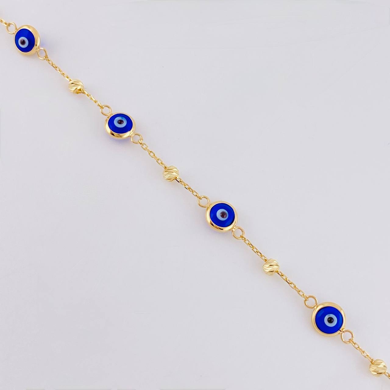 Pulso Modulable Ojo Turco 1.8 g / 19.2 cm - 18 cm / 2.5 mm Oro Amarillo 18K