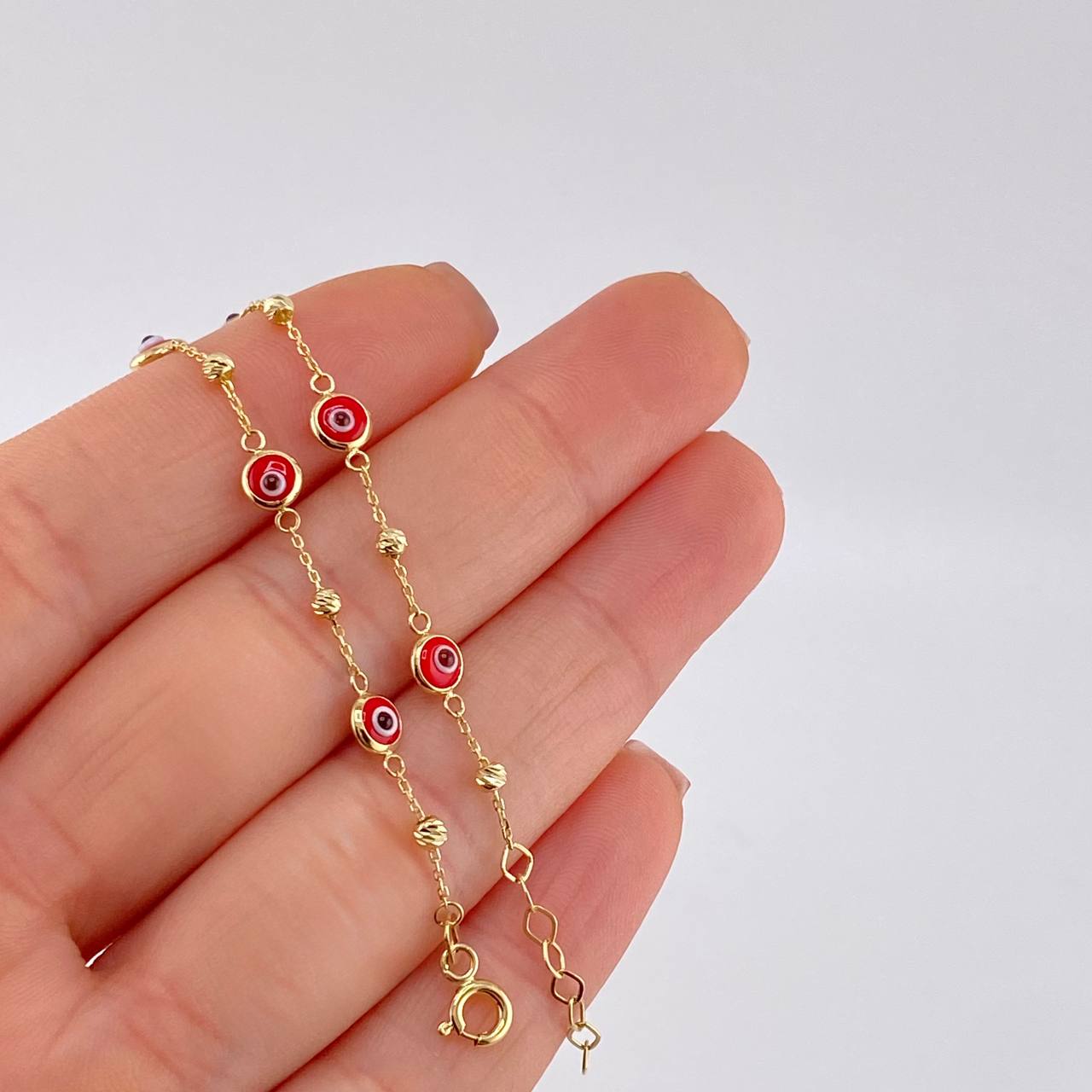 Pulso Modulable Ojo Turco 1.85 g / 19.2 cm - 18 cm / 2.5 mm Oro Amarillo 18K