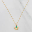 Set Cadena Veneciana + Dije Mariposa Esmeralda 06Pts / 1.3 g / 45 cm Oro Amarillo 18K