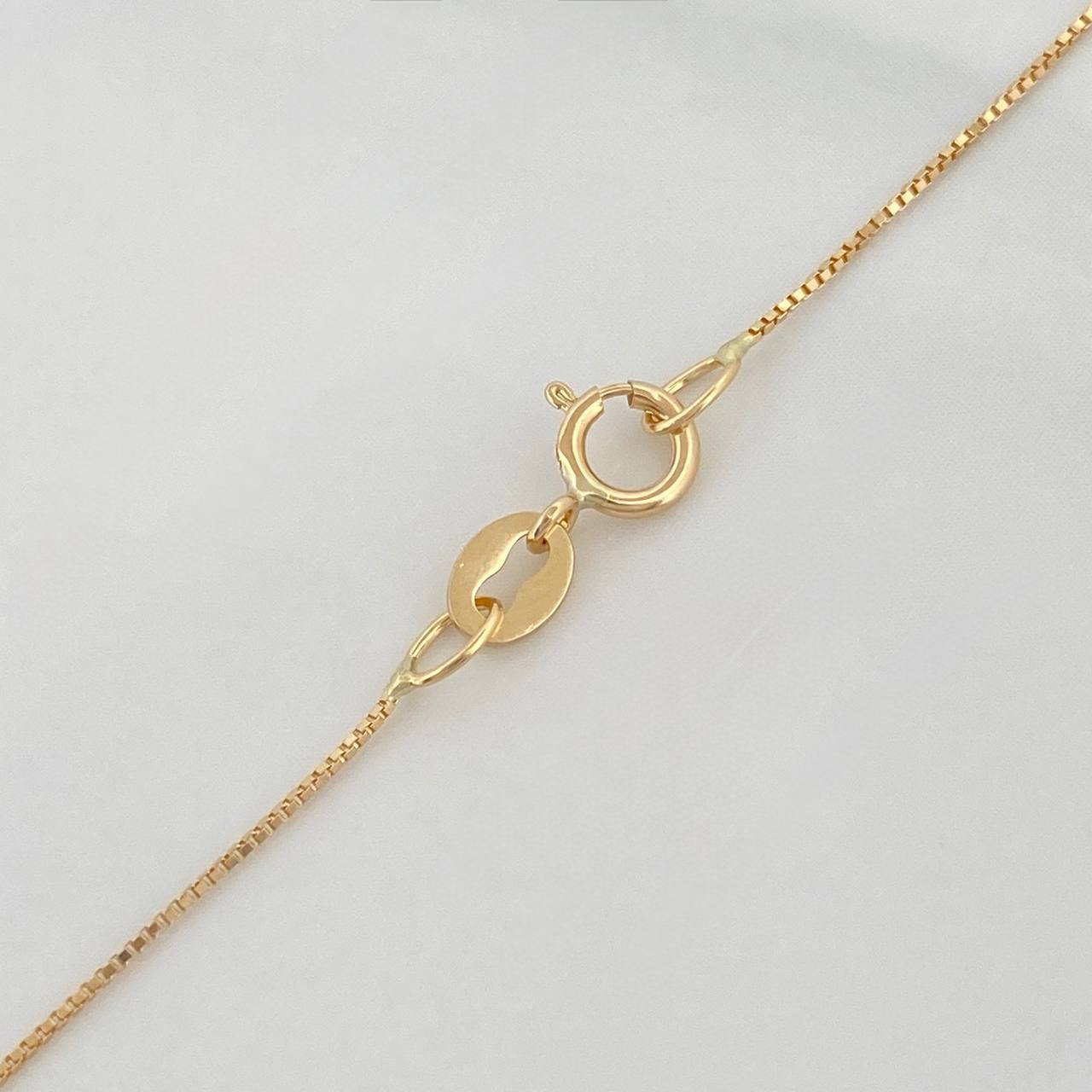 Set Cadena Veneciana + Dije Mariposa Esmeralda 06Pts / 1.3 g / 45 cm Oro Amarillo 18K