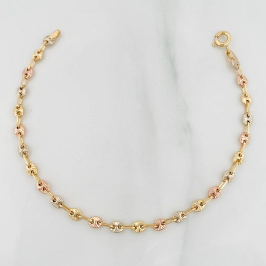 Pulso Gc Diamantado 2.8 g / 17.5 cm / 3.4 mm Tres Oros 18K