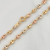 Cadena Gc Diamantada 7.05 g / 46 cm / 3.46 mm Tres Oros 18K