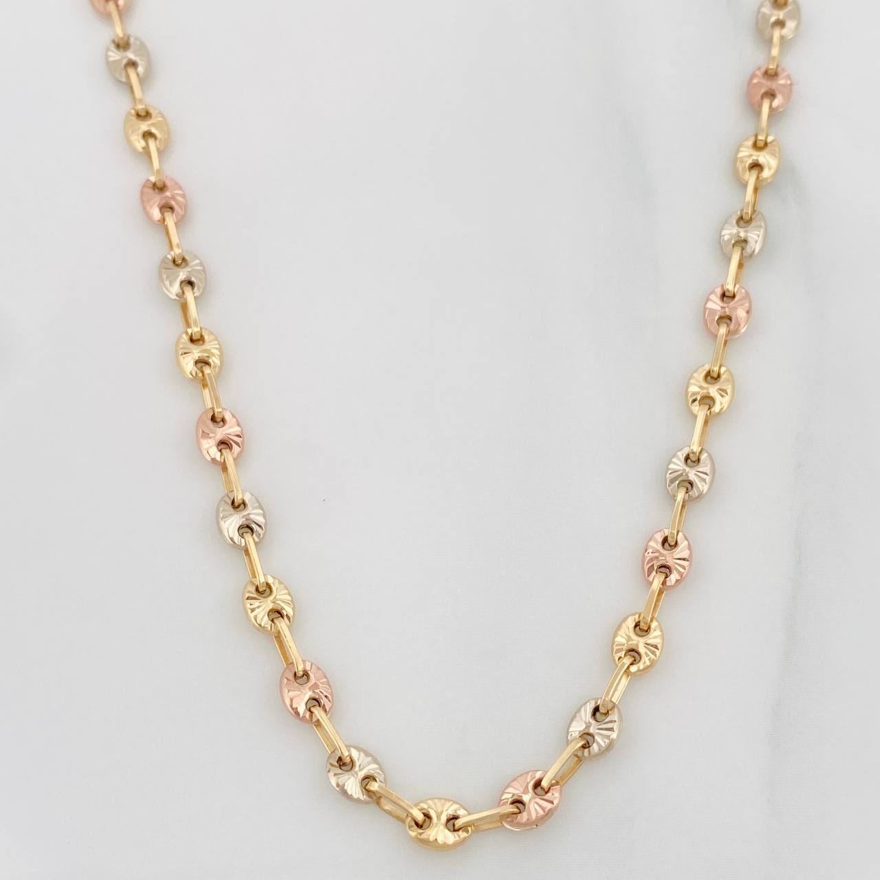 Cadena Gc Diamantada 7.05 g / 46 cm / 3.46 mm Tres Oros 18K