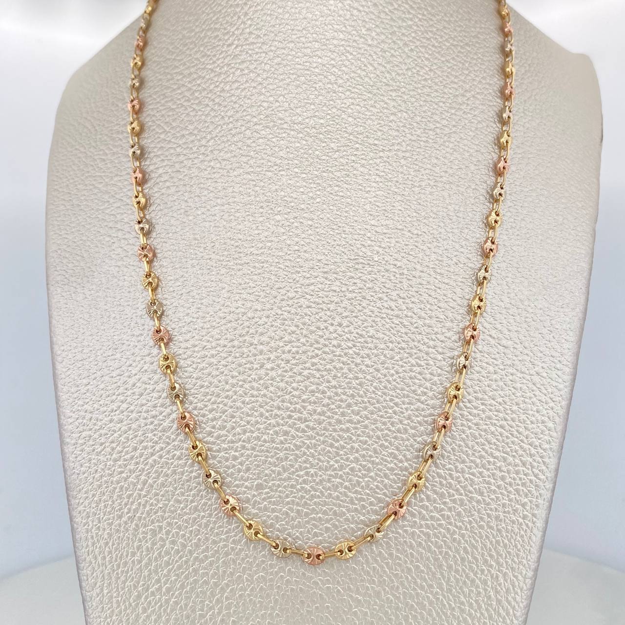 Cadena Gc Diamantada 7.05 g / 46 cm / 3.46 mm Tres Oros 18K