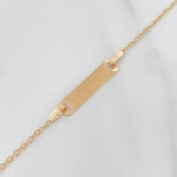 Pulso Modulable Placa Aro Seguido  1 g / 17 cm - 14 cm / 1.56 mm Oro Amarillo 18K