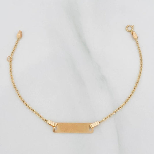 Pulso Modulable Placa Aro Seguido 0.95 g / 13.5 cm - 15.5 cm / 1.4 mm Oro Amarillo 18K