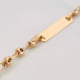 Pulso Bebé Placa Gc 1.5 g / 12.3 cm / 3.13 mm Oro Amarillo 18K