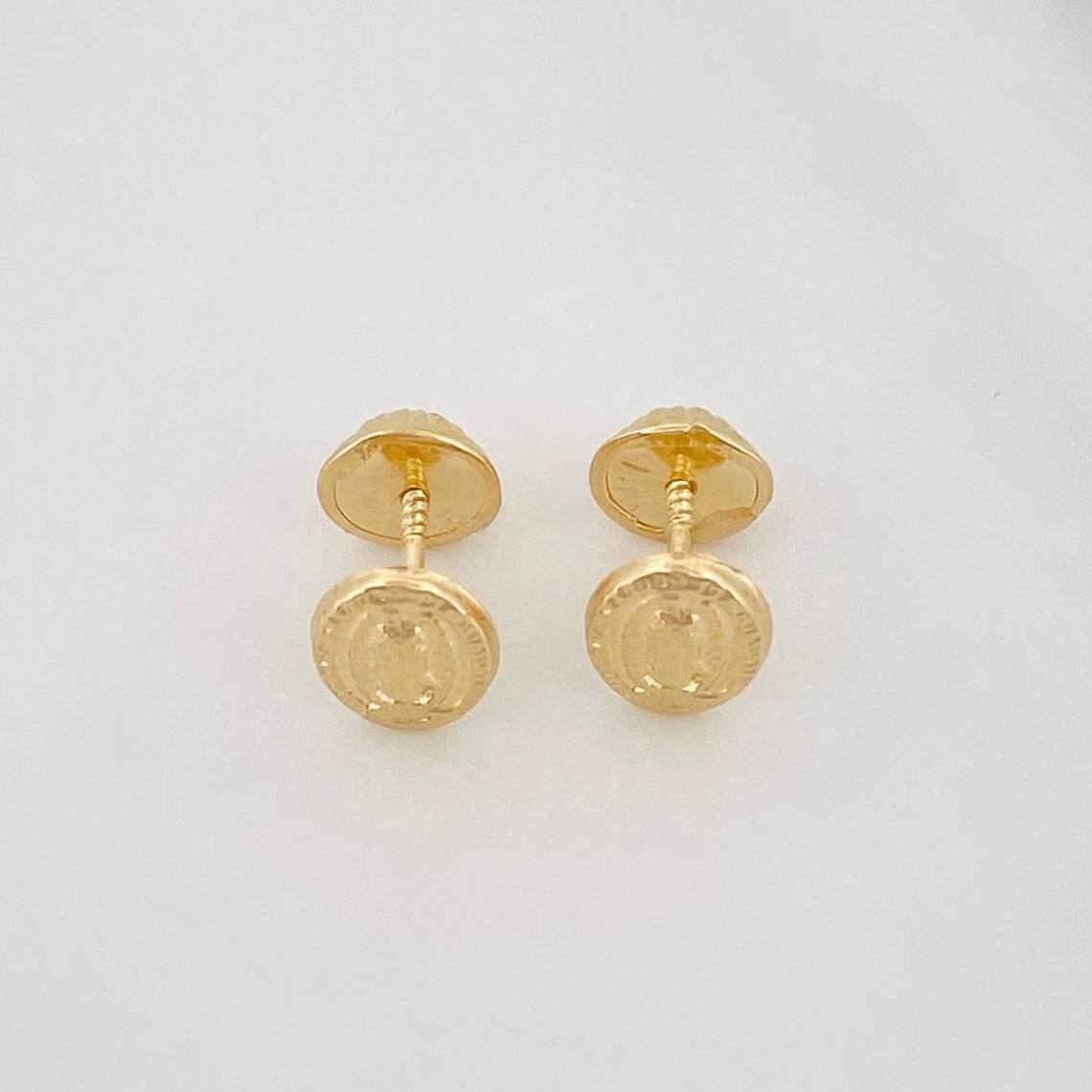 Topos Virgen Guadalupe 0.6 g / 5.7 mm Oro Amarillo 18K
