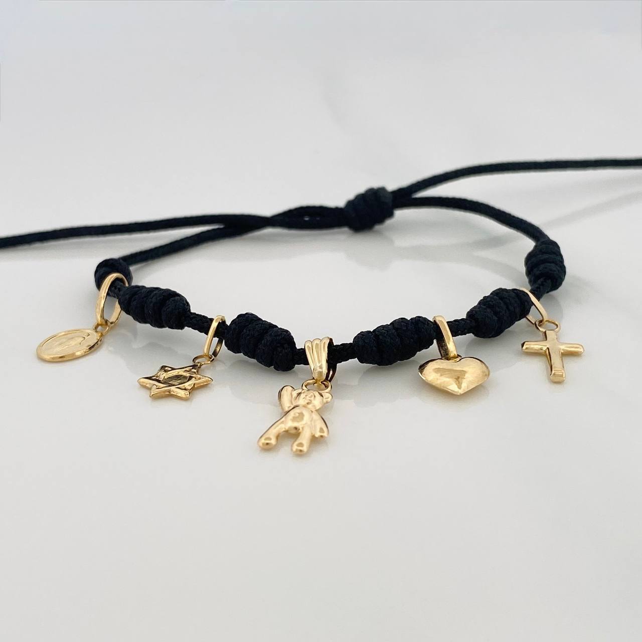 Pulsera Tejida Seis Nudos Oro Amarillo 18K