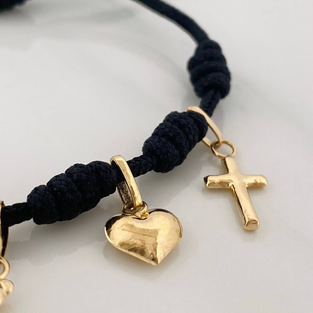 Pulsera Tejida Seis Nudos Oro Amarillo 18K