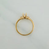 Anillo Solitario 2.25gr / T5 3/4 / 2.2cm / Oro Amarillo 18K $