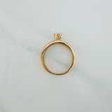 Anillo Solitario Churumbela 2.45gr / T5 1/2 / 2.4cm / Dos Oros Amarillo Blanco 18K $