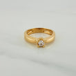 Anillo Solitario 3.65gr / T6 3/4 / 2.4cm / Oro Amarillo 18K $