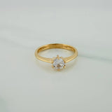Anillo Solitario 2.55gr / T6 / 2.2cm / Oro Amarillo 18K $
