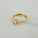 Anillo Solitario 2.55gr / T6 / 2.2cm / Oro Amarillo 18K $