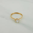 Anillo Solitario 1.1gr / T5 1/4 / 2.3cm / Oro Amarillo 18K $