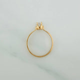 Anillo Solitario 1.1gr / T5 1/4 / 2.3cm / Oro Amarillo 18K $