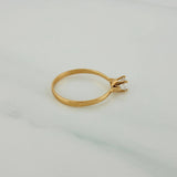 Anillo Solitario 1.1gr / T5 1/4 / 2.3cm / Oro Amarillo 18K $