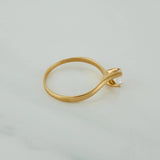Anillo Solitario Linea Cruzada 1.45gr / T5 1/2 / 2.2cm / Oro Amarillo 18K $