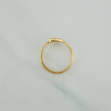 Anillo Corazon Doble 1.9gr / T7 / 2cm / Dos Oros Amarillo Blanco 18K $