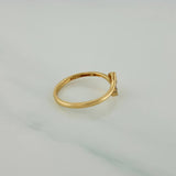 Anillo Corazon Doble 1.9gr / T7 / 2cm / Dos Oros Amarillo Blanco 18K $