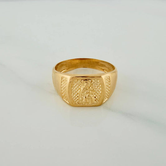 Anillo Virgen del Carmen 4.15gr / T9 1/4 / Oro Amarillo 18K $