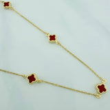 Cadena Trebol Aro Seguido 4.2gr / 46.5cm / 0.7mm Oro Amarillo +4 18K %