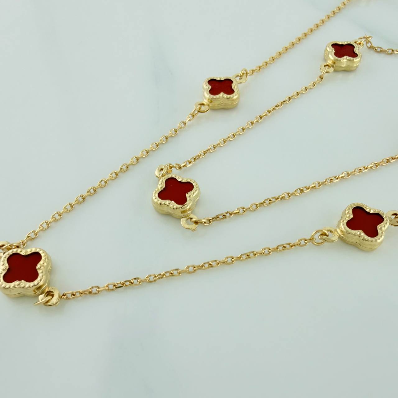Cadena Trebol Aro Seguido 3.65gr / 45.2cm / 0.7mm Oro Amarillo +4 18K %