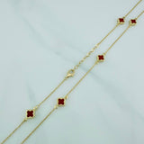 Cadena Trebol Aro Seguido 4.2gr / 46.5cm / 0.7mm Oro Amarillo +4 18K %