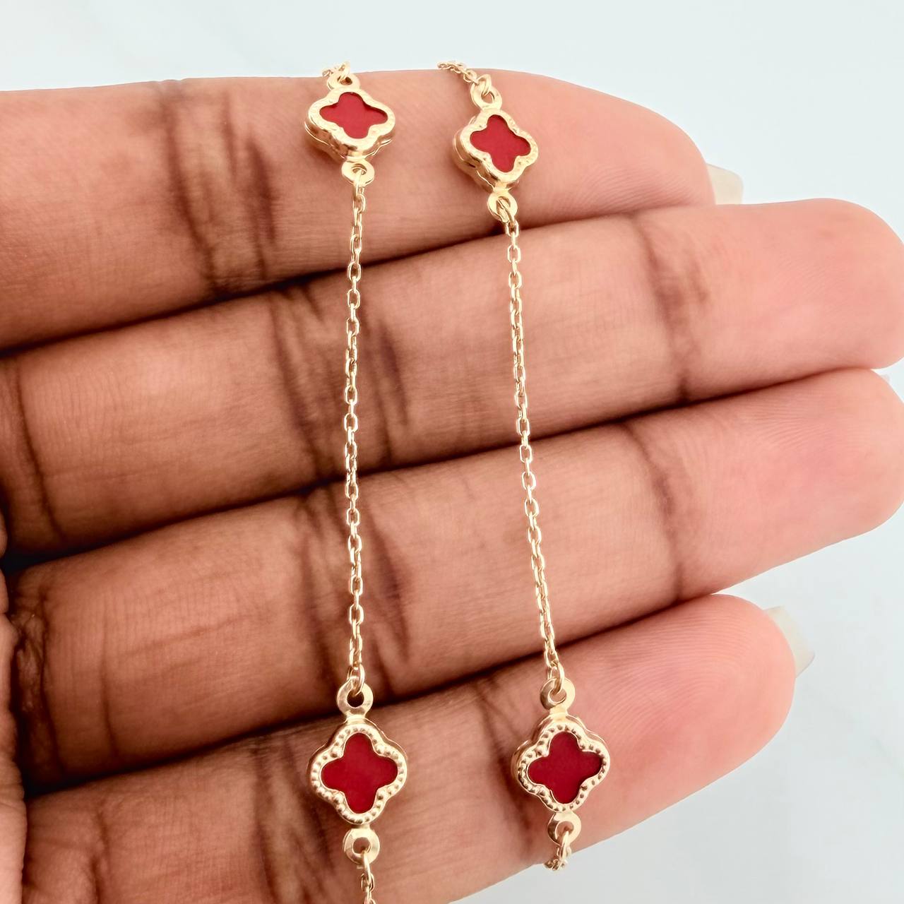 Cadena Trebol Aro Seguido 4.2gr / 46.5cm / 0.7mm Oro Amarillo +4 18K %