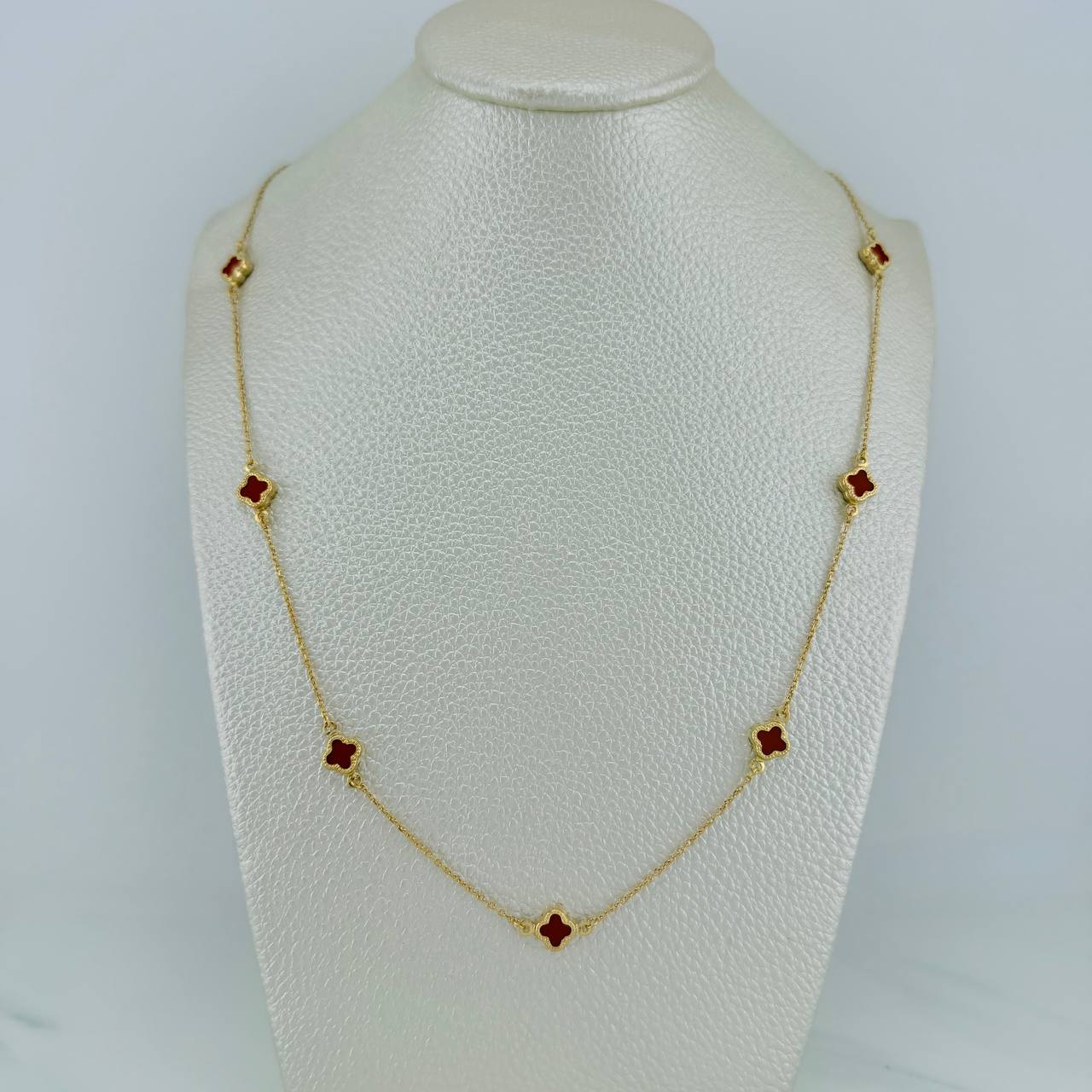 Cadena Trebol Aro Seguido 4.2gr / 46.5cm / 0.7mm Oro Amarillo +4 18K %