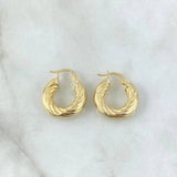 Candongas Rudi 3.25gr / 2.2cm / Entorchadas Oro Amarillo 18K ©