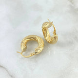 Candongas Rudi 3.25gr / 2.2cm / Entorchadas Oro Amarillo 18K ©