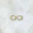 Candongas Parciales 1.05gr / 1.2cm / Esmeraldas 12Pts Oro Amarillo 18K (Joya) ©