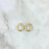 Candongas Asby 1,8gr / 2.5cm /  Melcocha Punteadas Oro Amarillo 18K ©