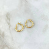 Candongas Asby 1.75gr / 1.8cm / Melcocha Punteadas Oro Amarillo 18K *