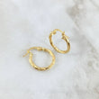 Candongas Asby 1.2gr / 1.9cm / Melcocha Punteadas Oro Amarillo 18K