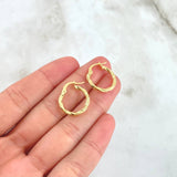Candongas Asby 1.15gr / 1.9cm / Melcocha Punteadas Oro Amarillo
