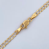 Cadena Cubana 8.9gr / 61.5cm / Dos Oros Amarillo Blanco +3 18K $