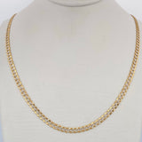 Cadena Cubana 8.9gr / 61.5cm / Dos Oros Amarillo Blanco +3 18K $