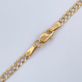 Cadena Cubana 5.95gr / 56.3cm /Dos Oros Amarillo Blanco +1 18K $