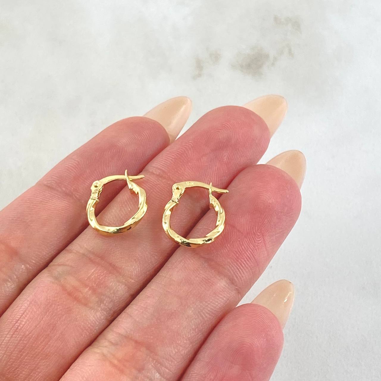 Candongas Kari 0.75gr / 1.3cm / Oro Amarillo 18K