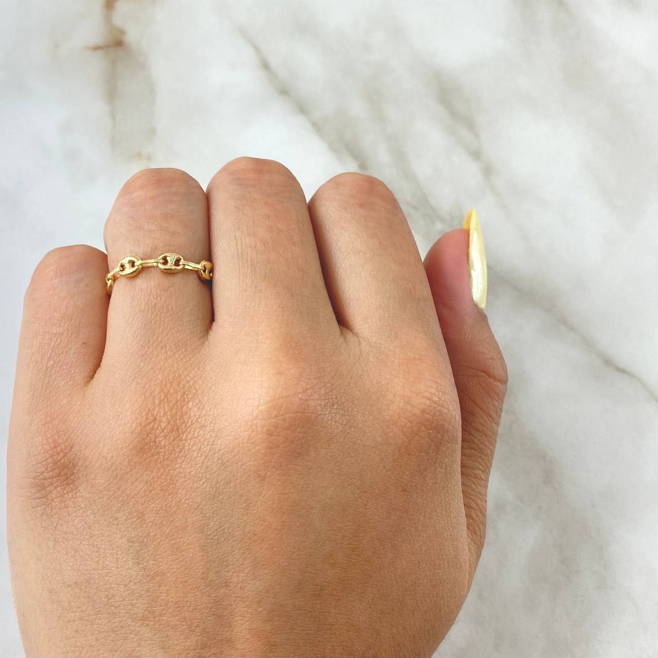 Anillo Gc 0.7gr / T7 1/4- T7 / 4.2mm Oro Amarillo 18K *