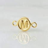 Herraje Letra M 0.4gr / 1.4cm / Oro Amarillo 18K