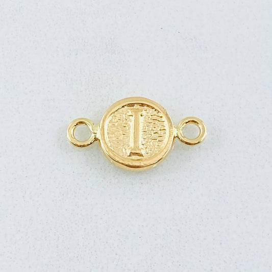 Herraje Letra I 0.35gr / 1.4cm / Oro Amarillo 18K