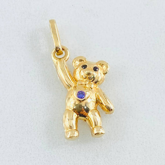 Dije Oso Manito Arriba 1.85gr / 2.4cm / Oro Amarillo 18K