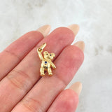 Dije Oso Manito Arriba 1.85gr / 2.4cm / Oro Amarillo 18K